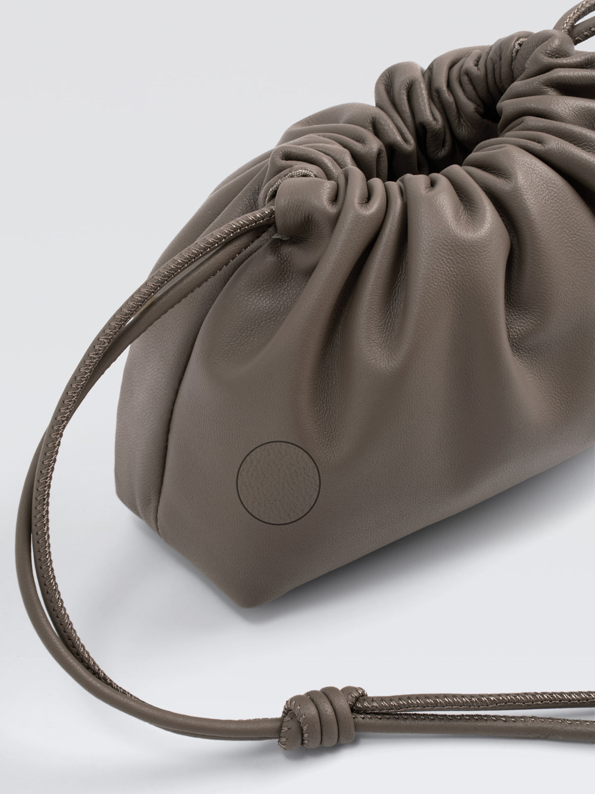 Mini Leather Pouf Bag