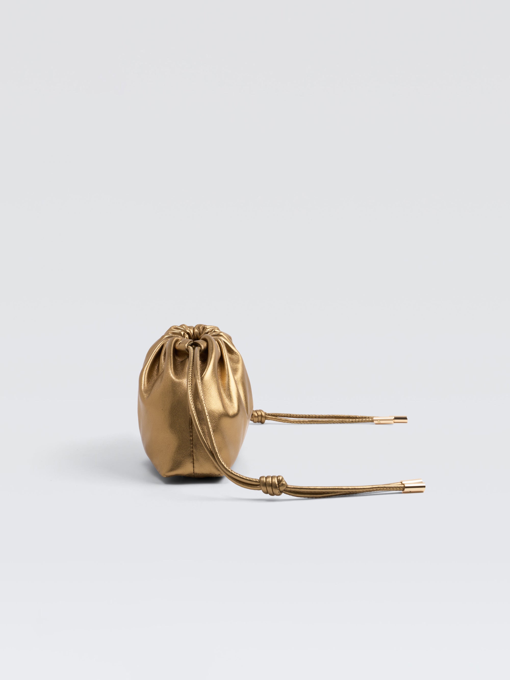 Mini Leather Pouf Bag