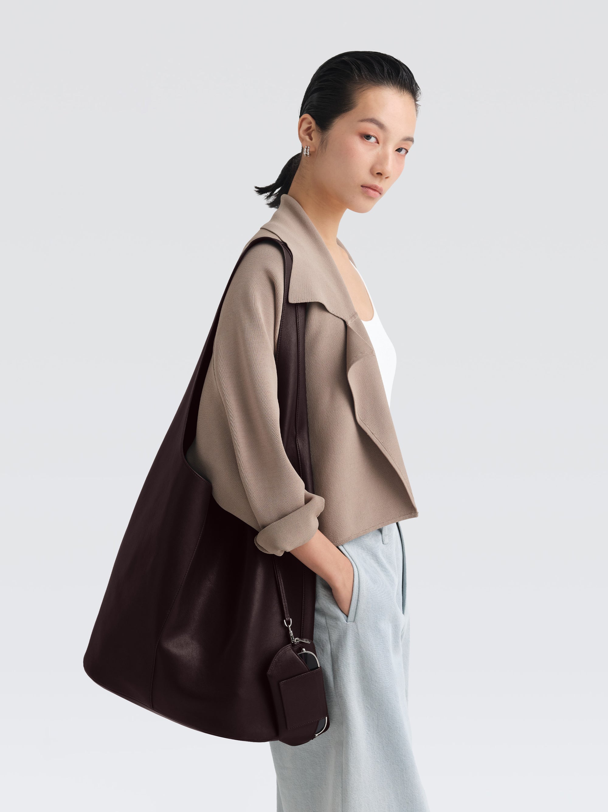 Leather Hobo Max