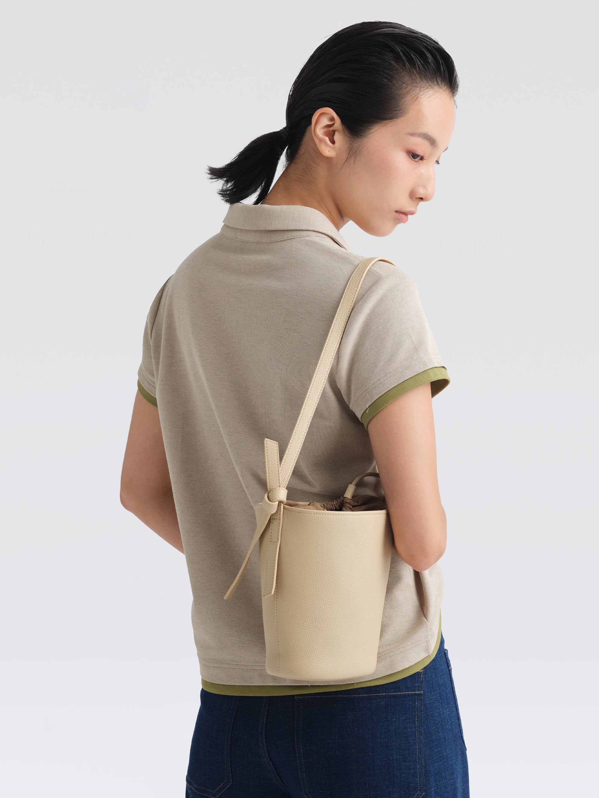 Mini Leather Bucket Bag