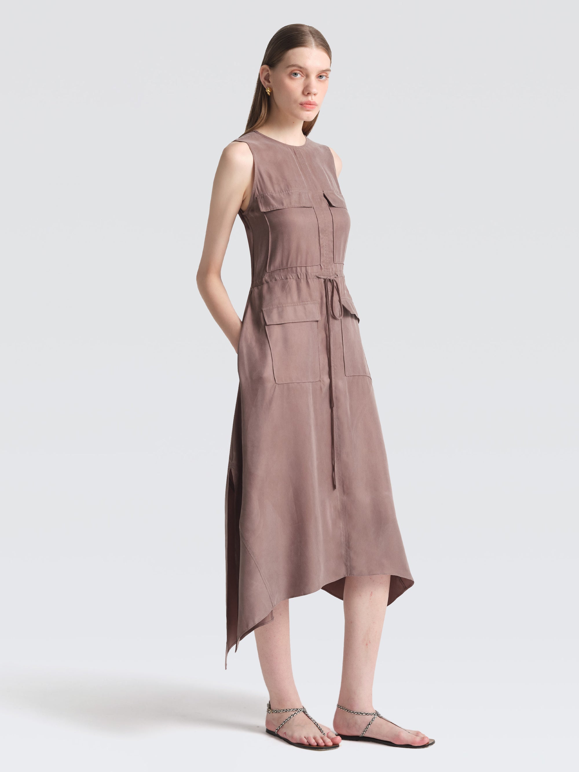 Cupro Safari Dress