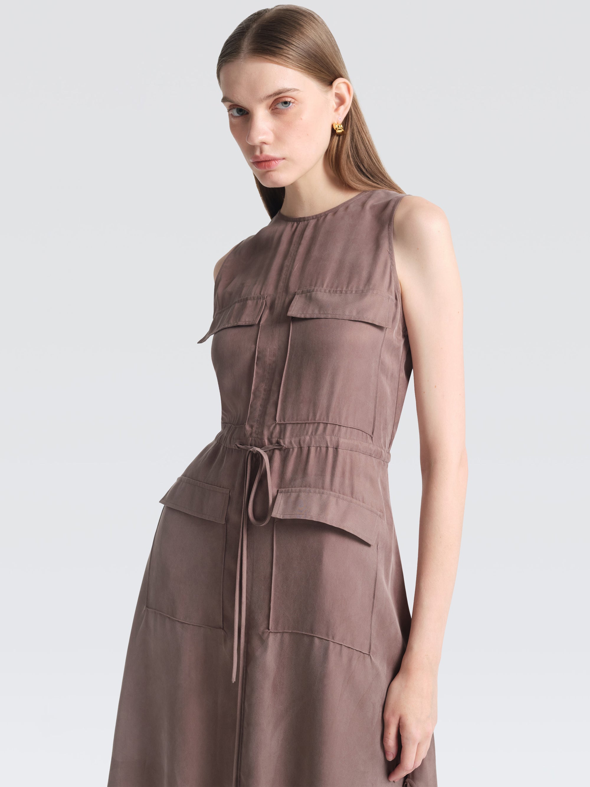 Cupro Safari Dress