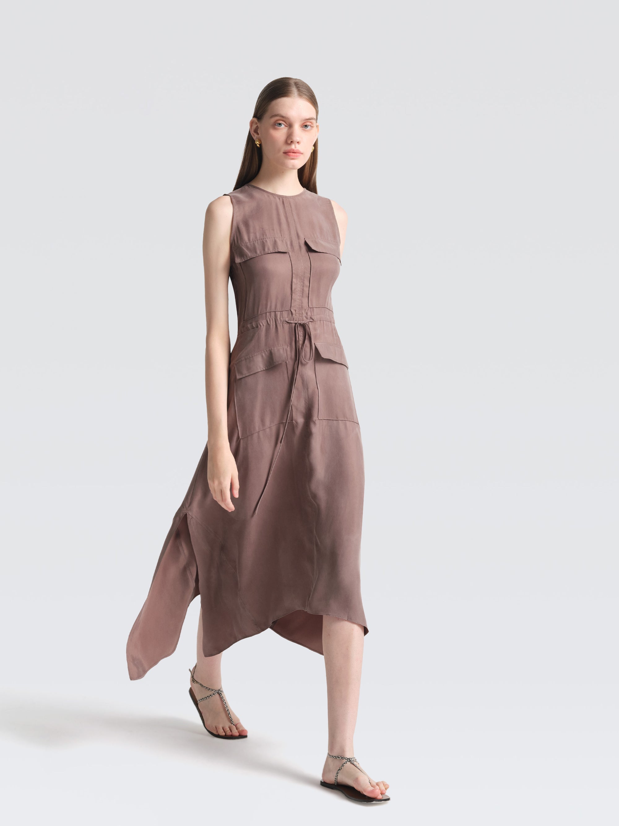 Cupro Safari Dress