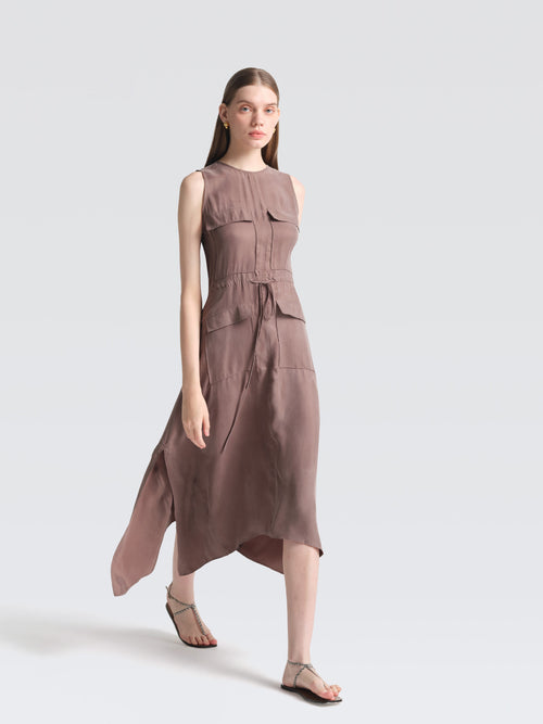 Cupro Safari Dress