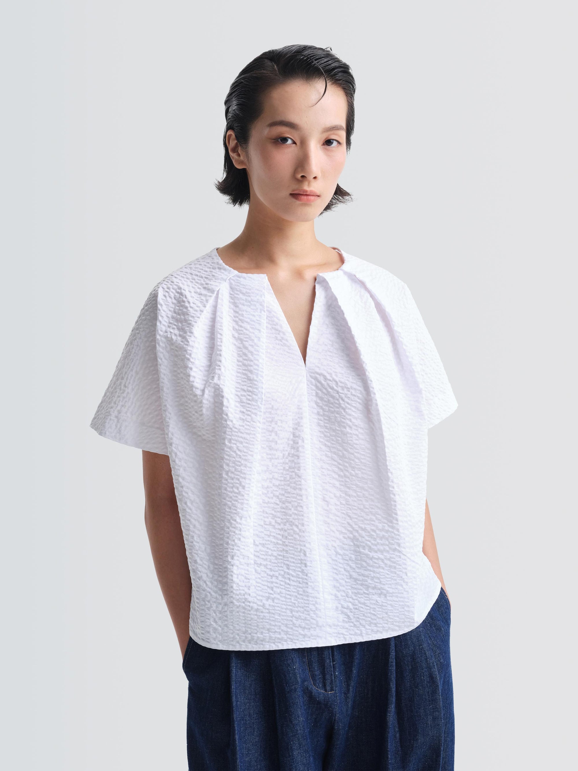 Seersucker  Marcelle  Top
