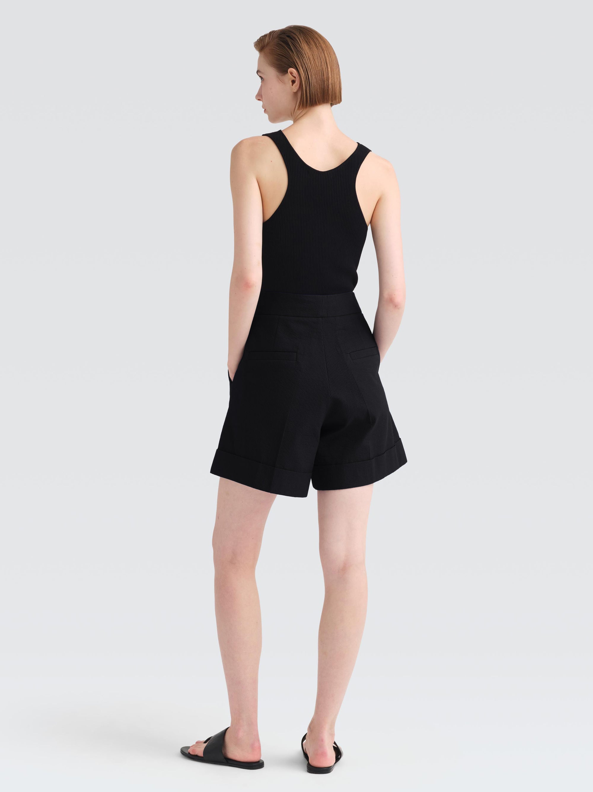 Corrugated Cotton Anslo Shorts