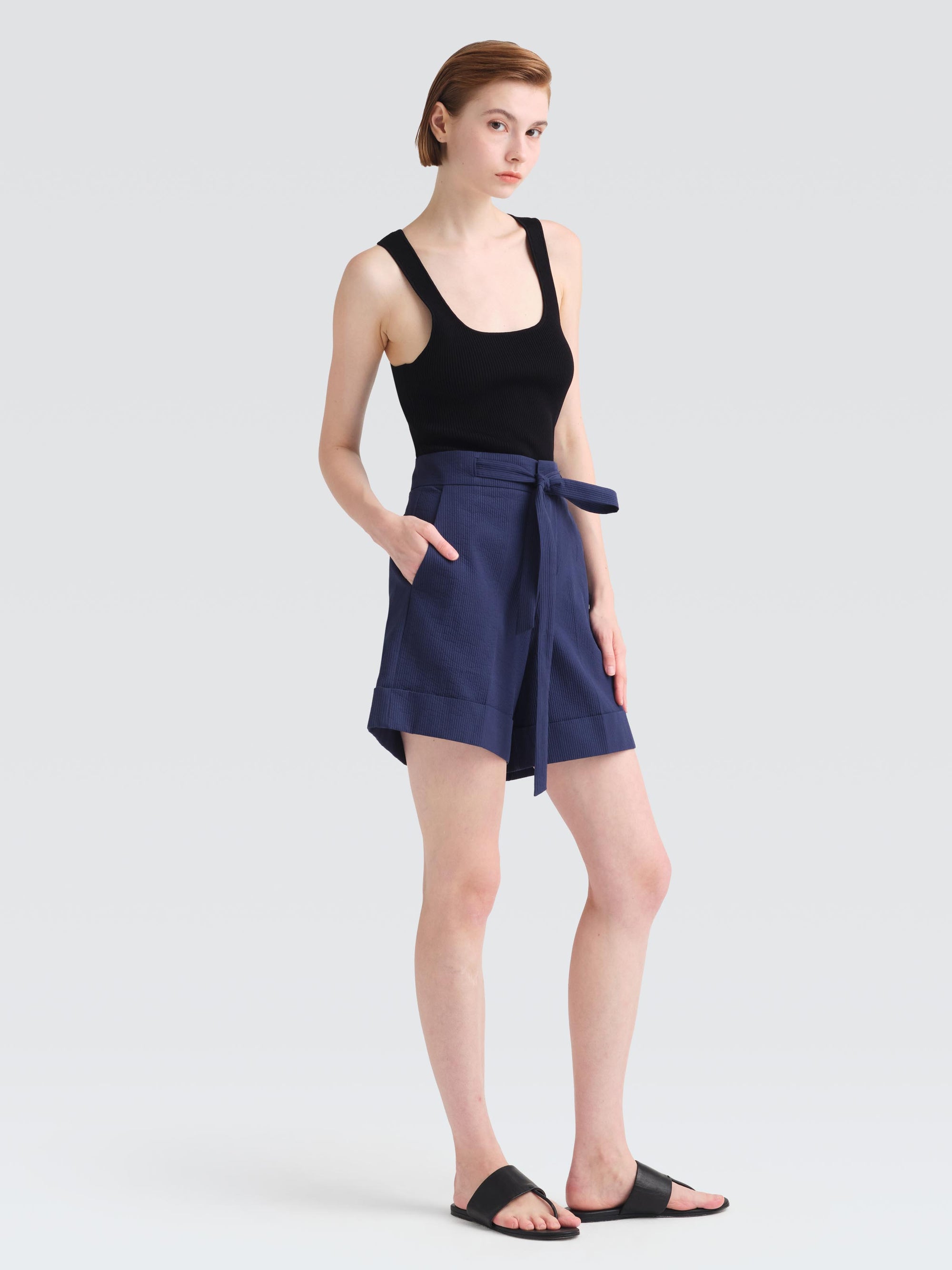 Corrugated Cotton Anslo Shorts