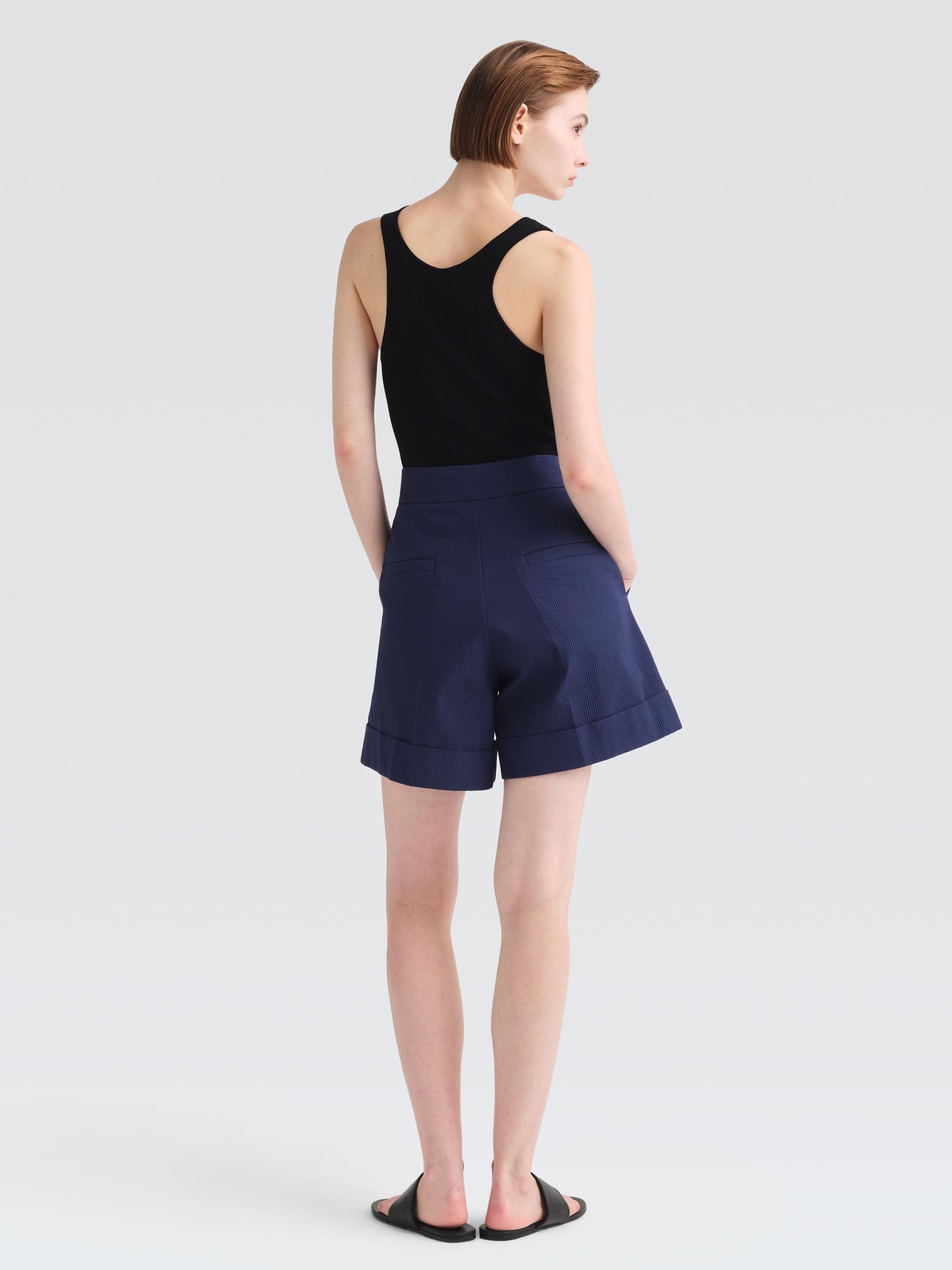 Corrugated Cotton Anslo Shorts