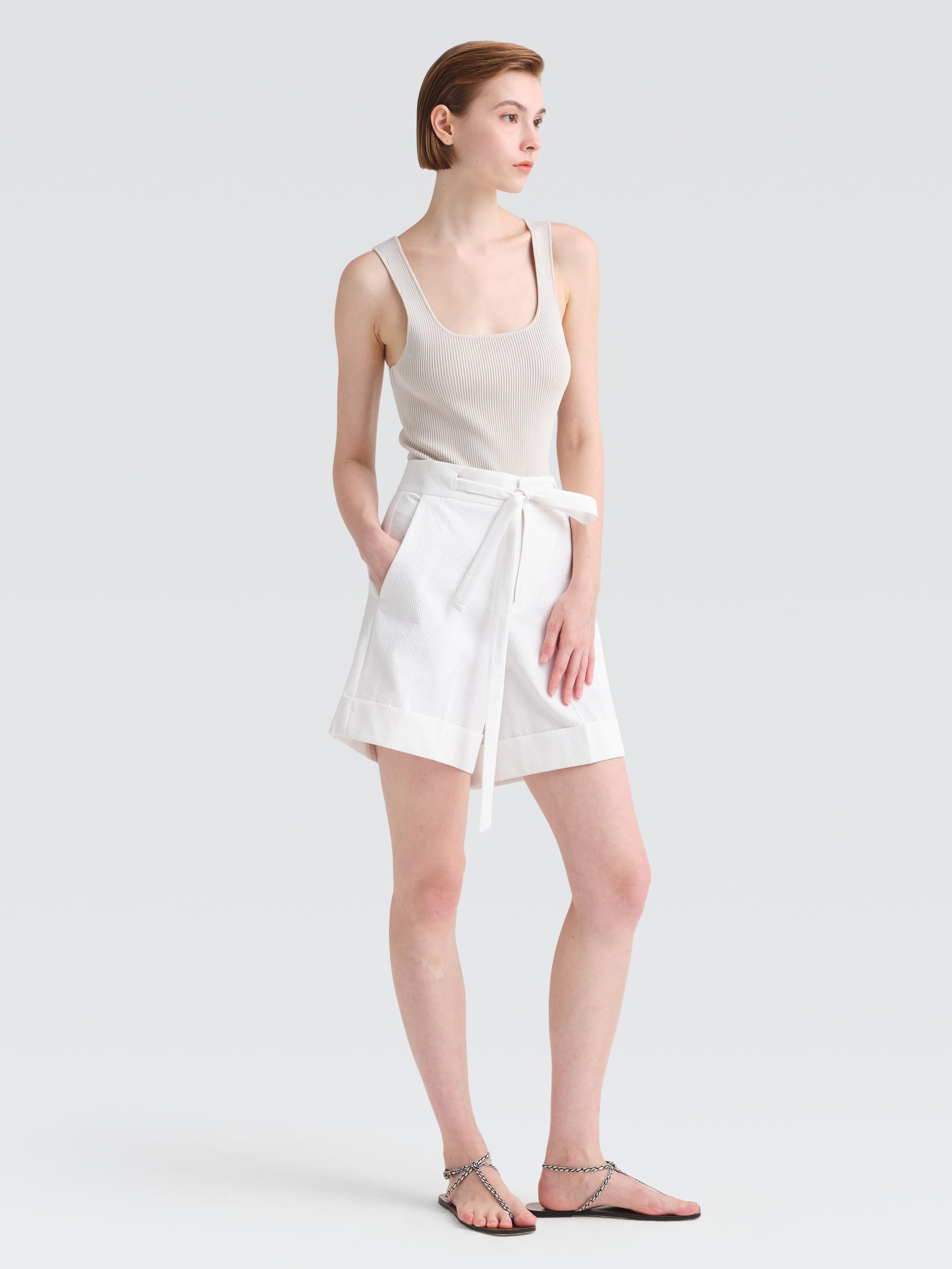 Corrugated Cotton Anslo Shorts