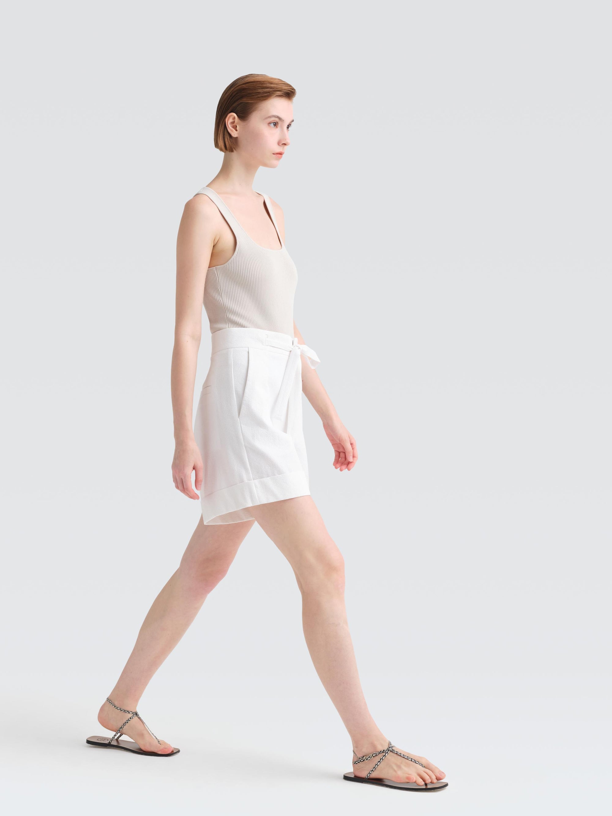Corrugated Cotton Anslo Shorts