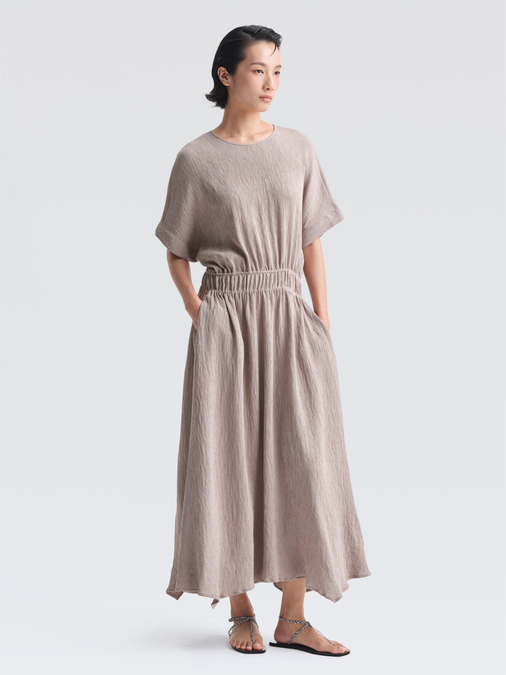 Crepe Plisse Adelaide Dress