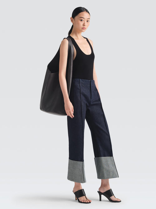 Denim Blazy Pants