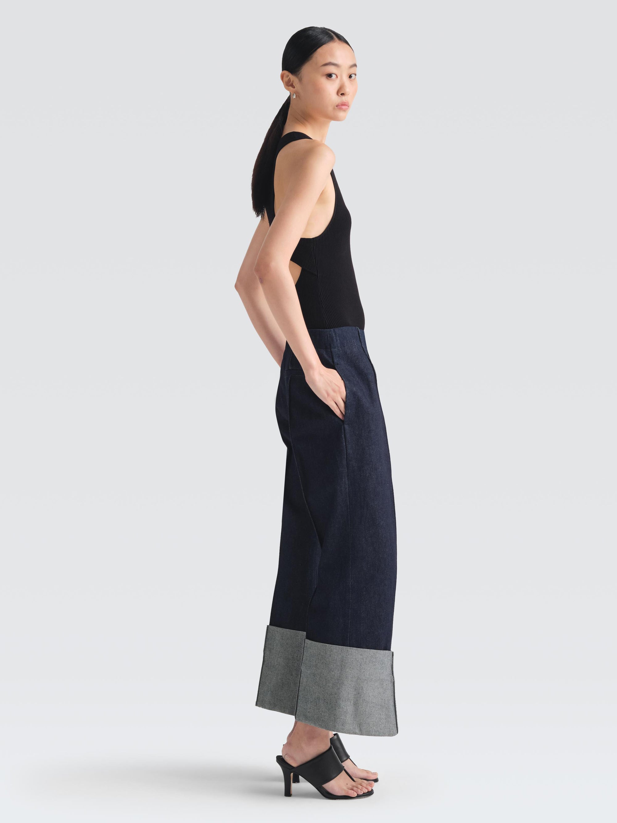 Denim Blazy Pants