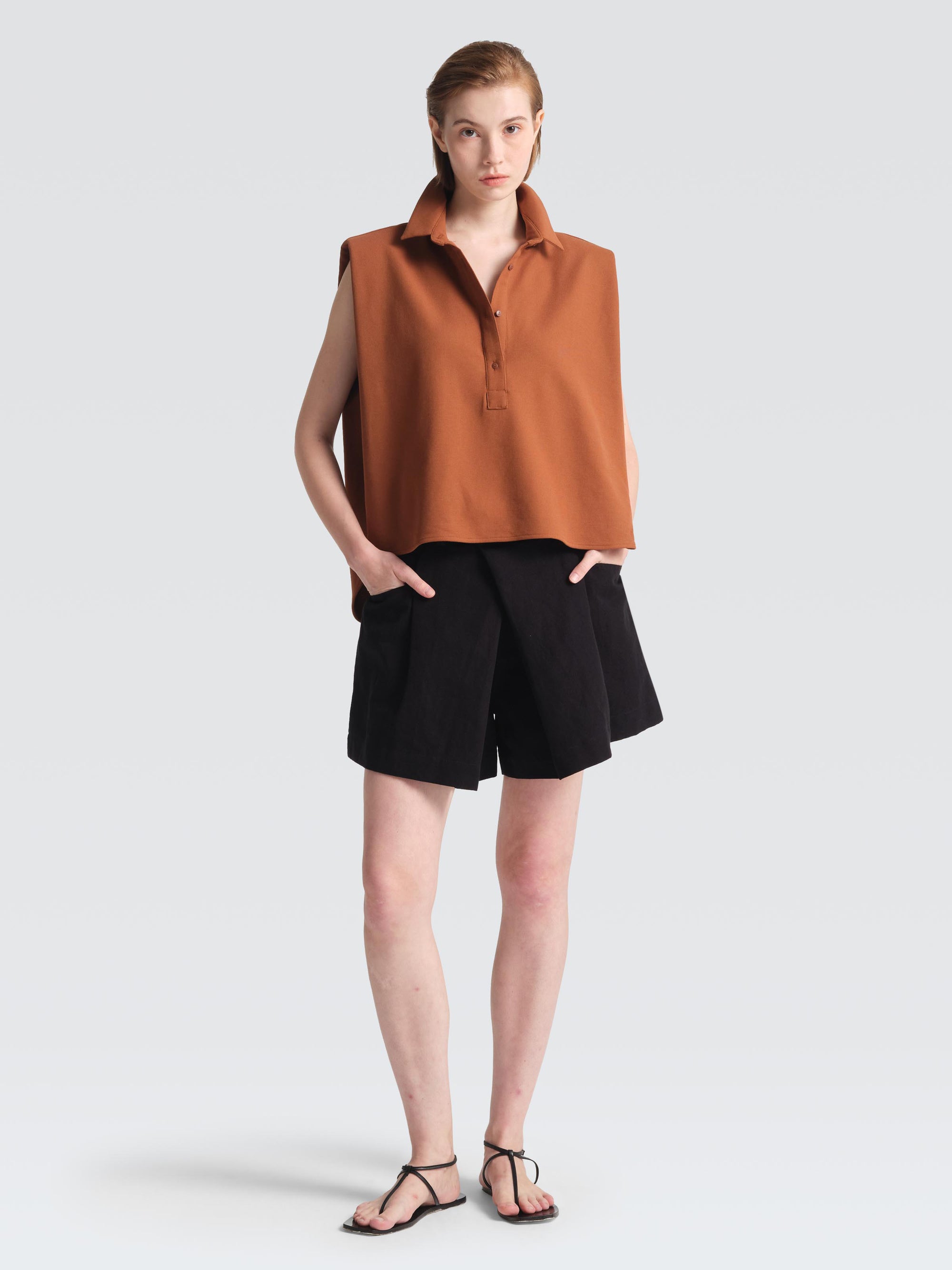 2787-Women-Top-Polo-Cotton-Pique-Choco-1_1