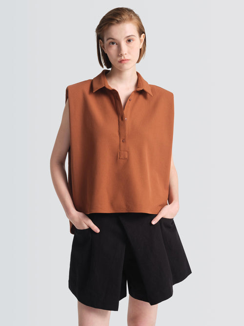 Cotton Pique  Polo  Top