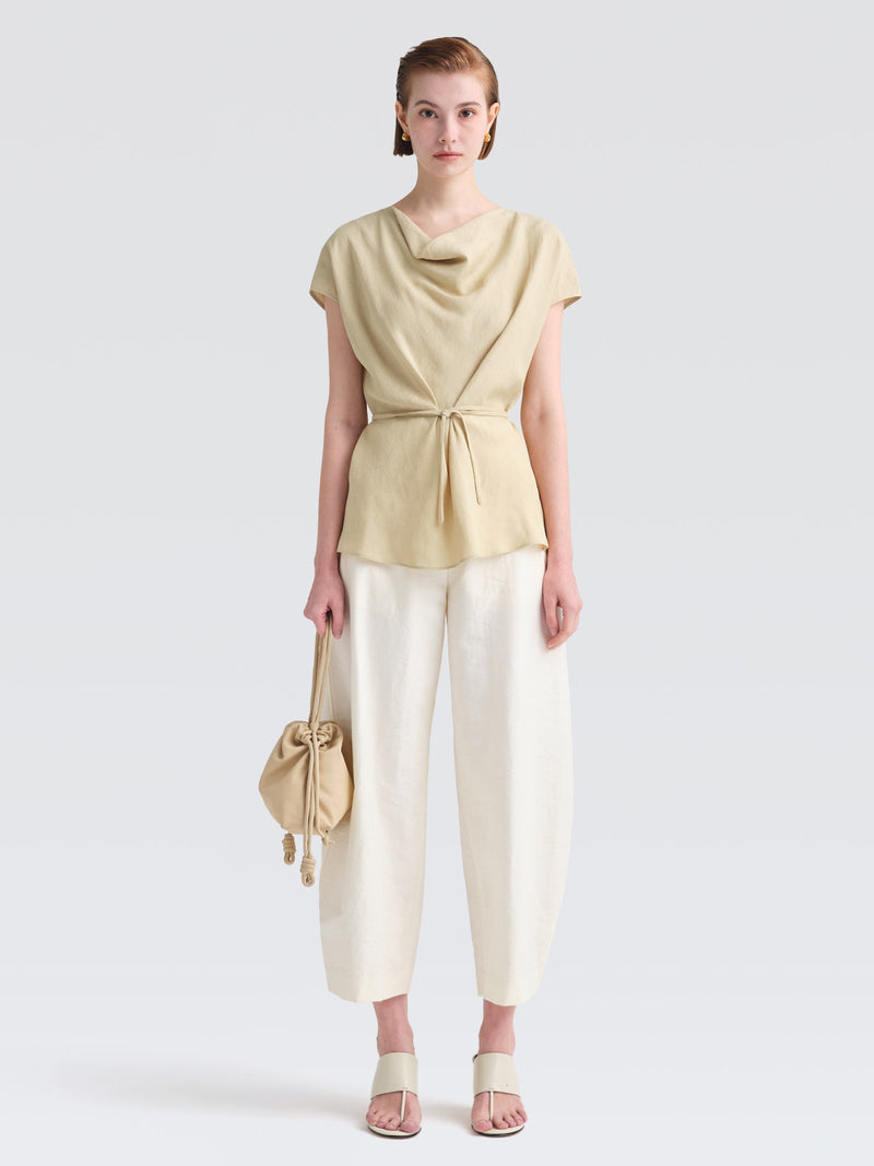 2788-Women-Top-Linen-Rayon-Sepia-1