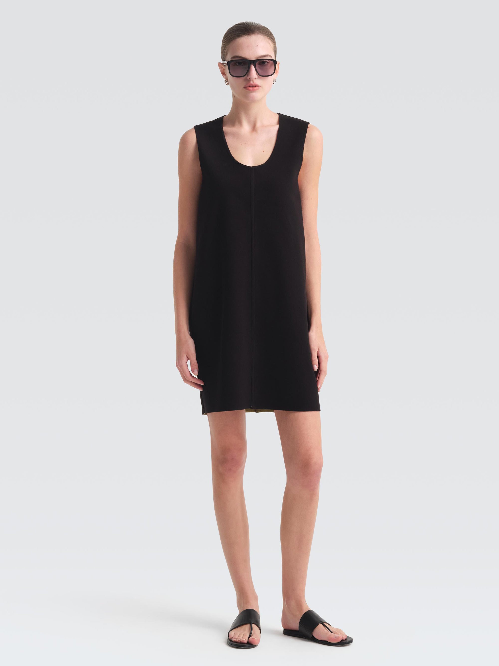 2808-Women-Dress-Sevigny-Cotton-Pique-Black-1