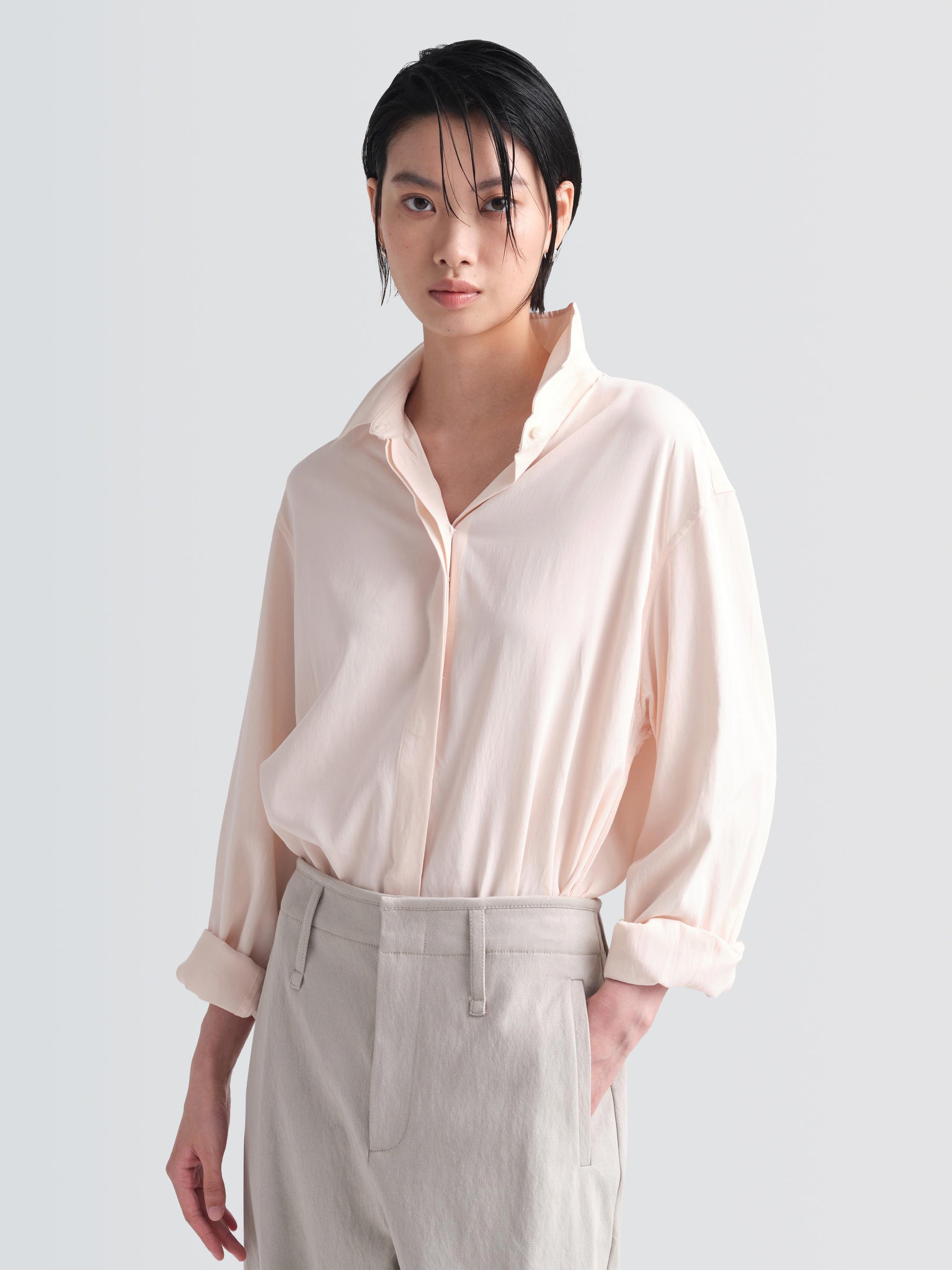 Cotton Rayon Shin Shirt