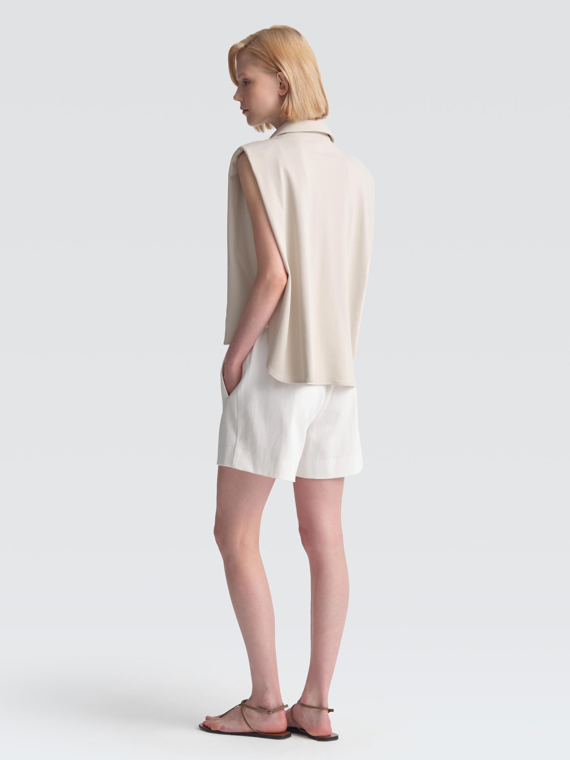 Cotton Pique Polo Top