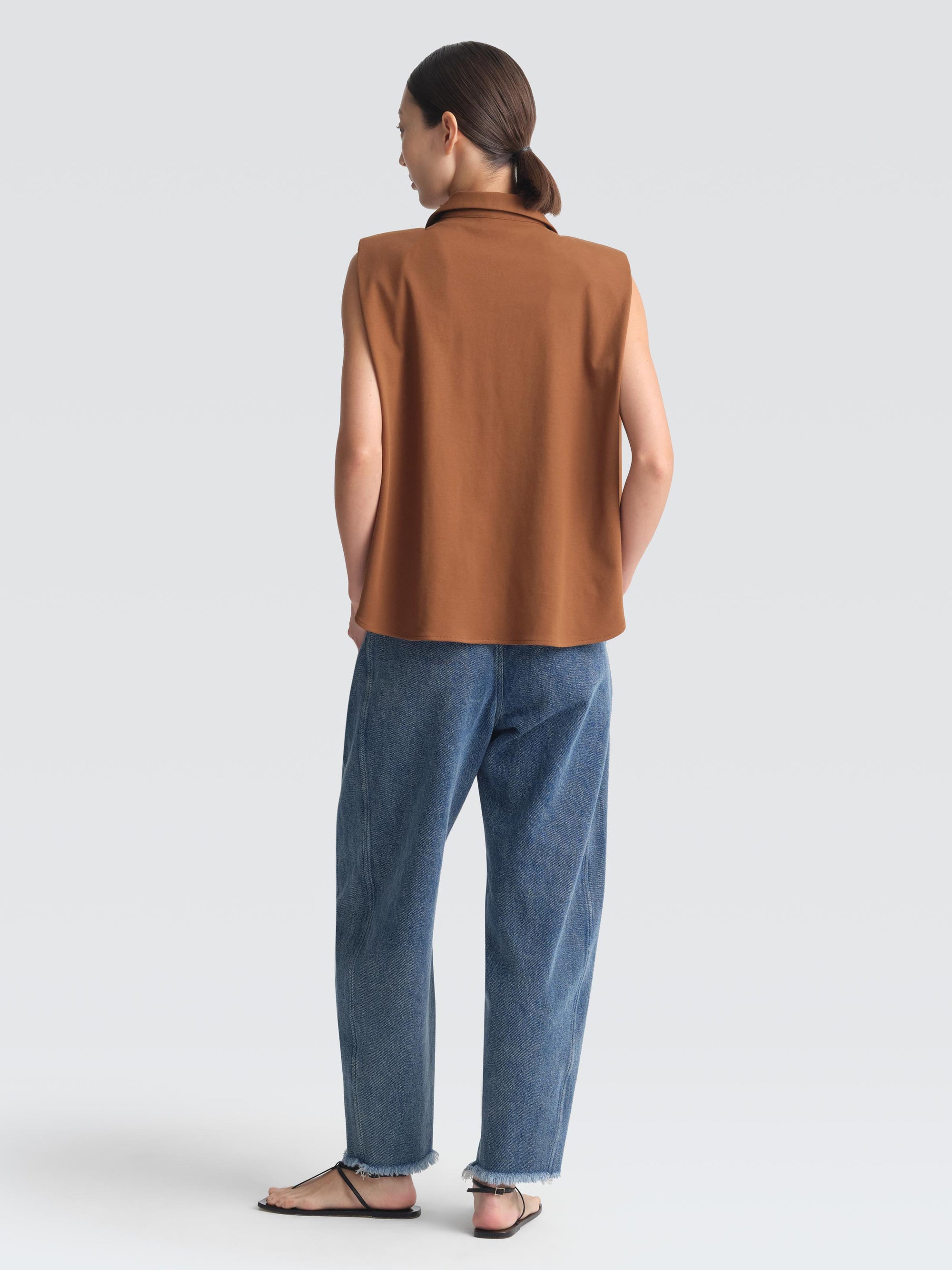 Cotton Pique Polo Top