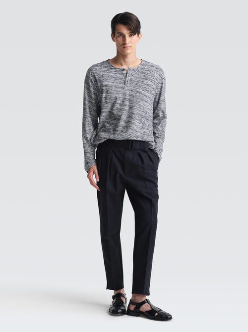 Cotton Jersey Henry Top