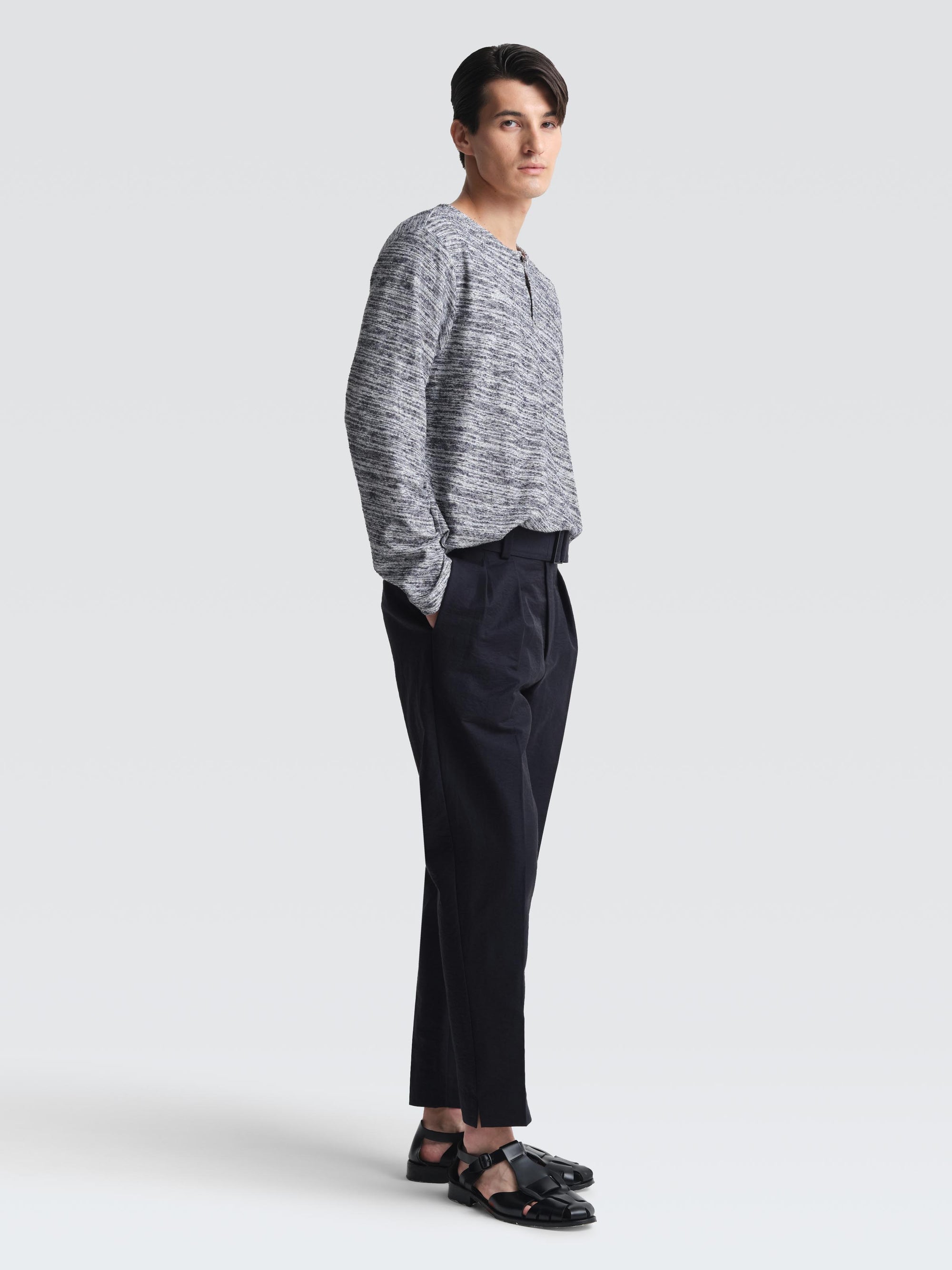 Cotton Jersey Henry Top