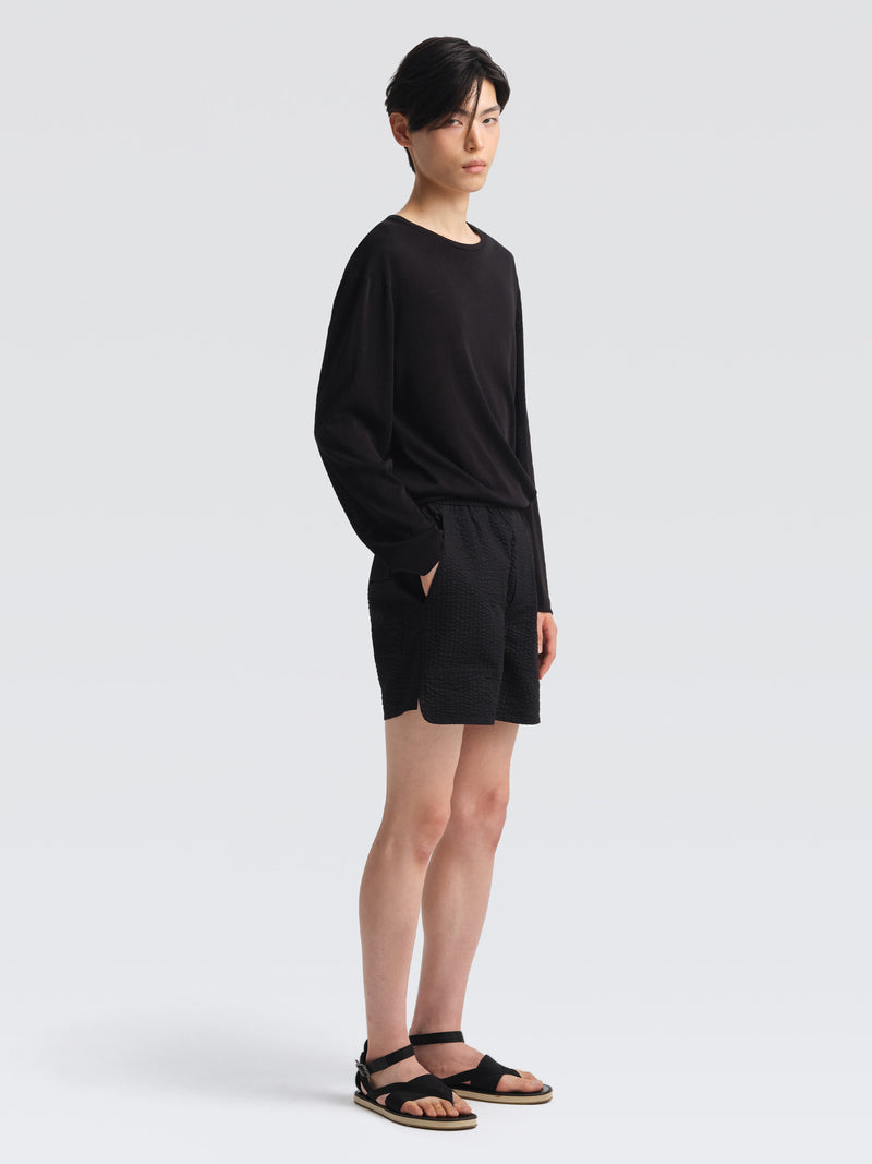 439-Men-Shorts-Bower-Seersucker-Black-2