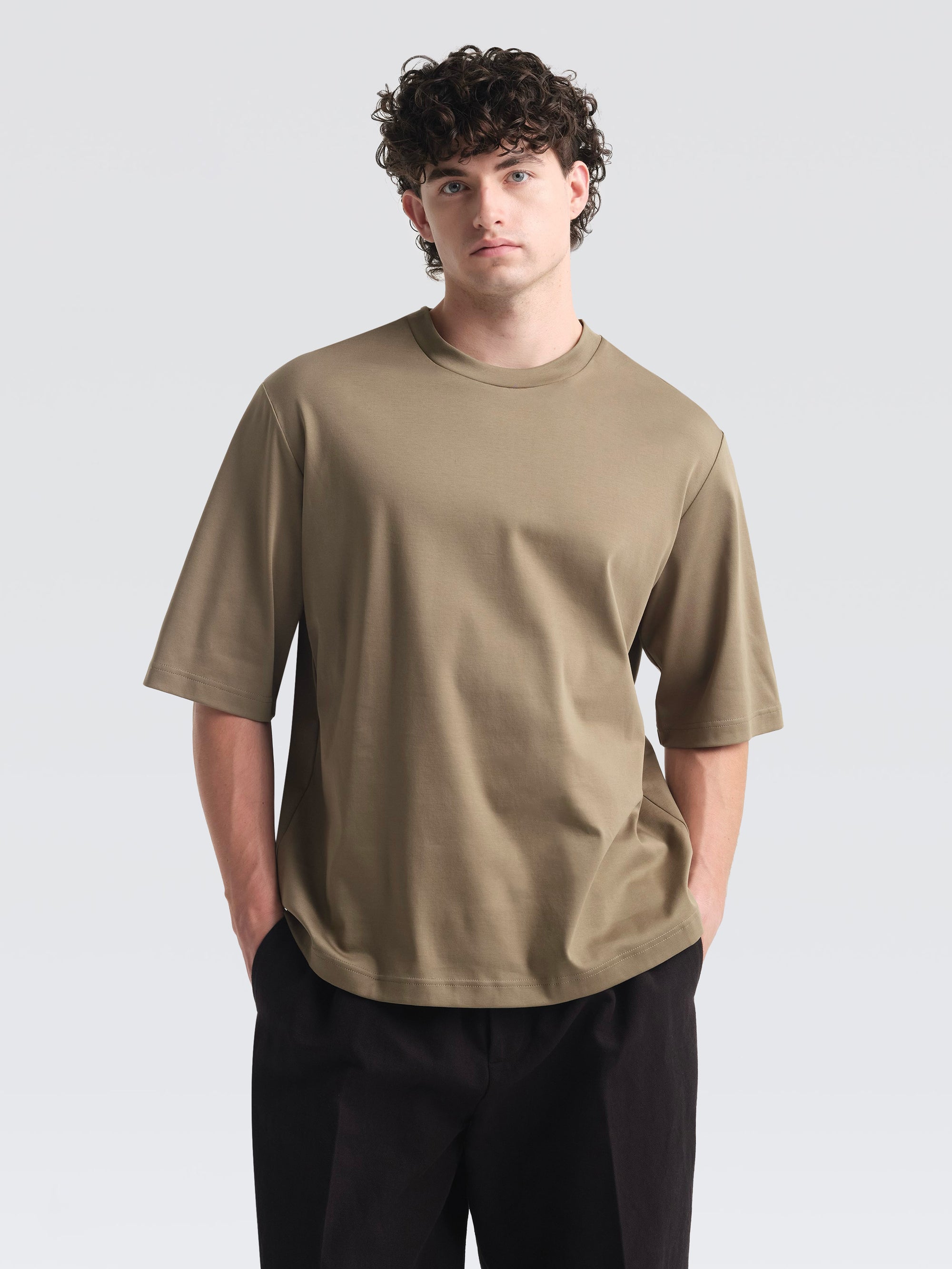 Cotton Jersey Quarter Top