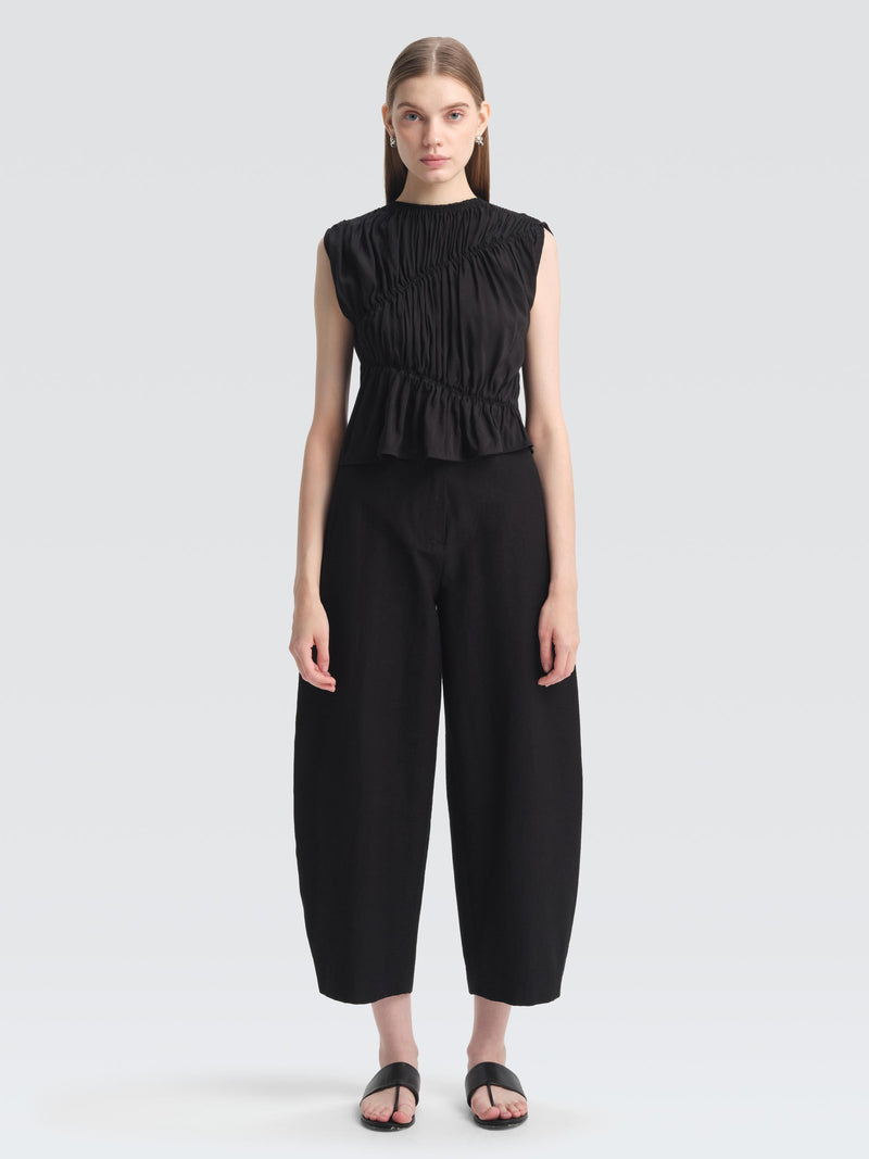 991-Women-Top-Emmy-Cotton-Linen-Black-1