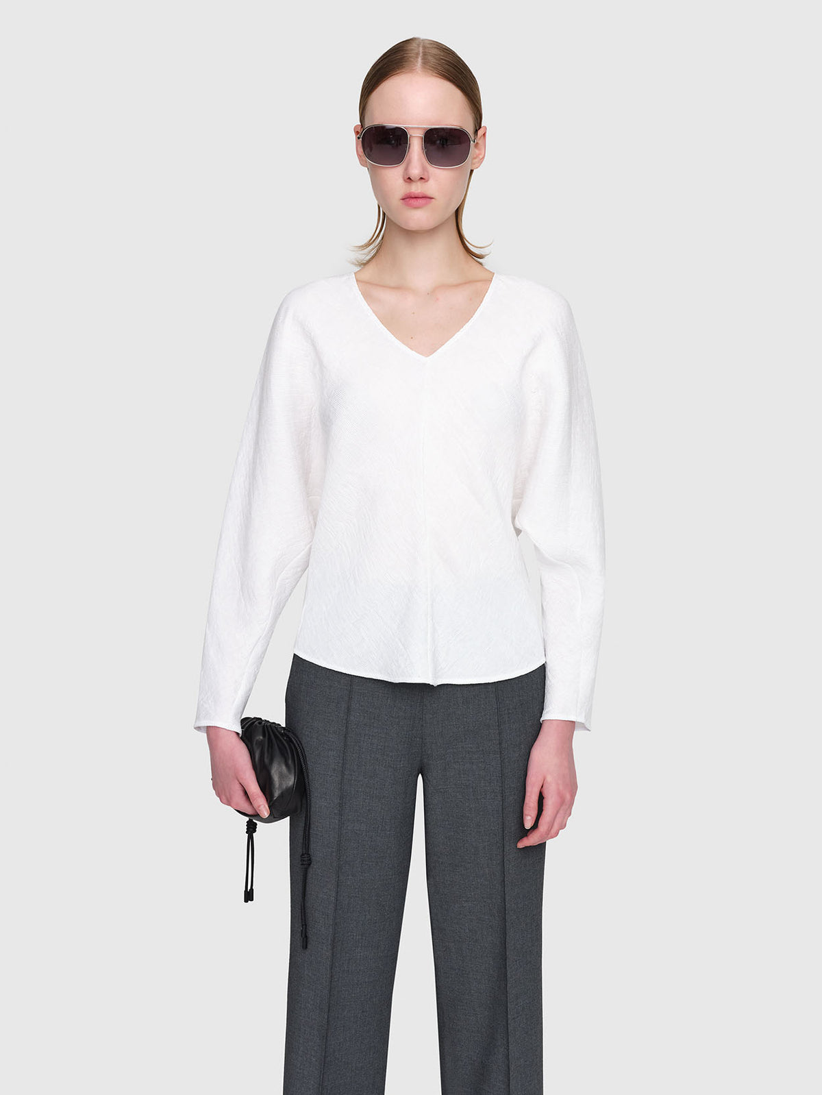 Plisse Crepe Nerri  Top